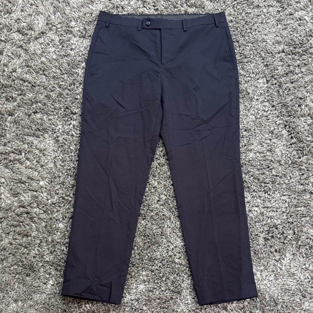 Lauren Ralph Lauren Mens Norton Flat Front Dress Pants in Navy, Size 36W X
30L